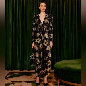 NWT Farm Rio Sunny Mood Sequin V-neck Jumpsuit